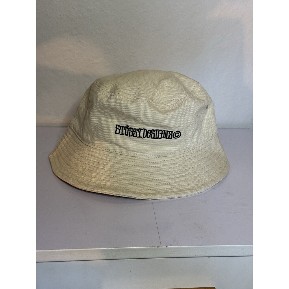 STUSSY CANVAS WIDE BRIM BUCKET HAT NATURAL - OUTDOOR Y2K Hip Hop City